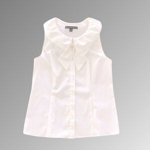 Lafayette 148 New York White Sleeveless Blouse